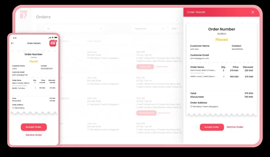 Food07 — product screen